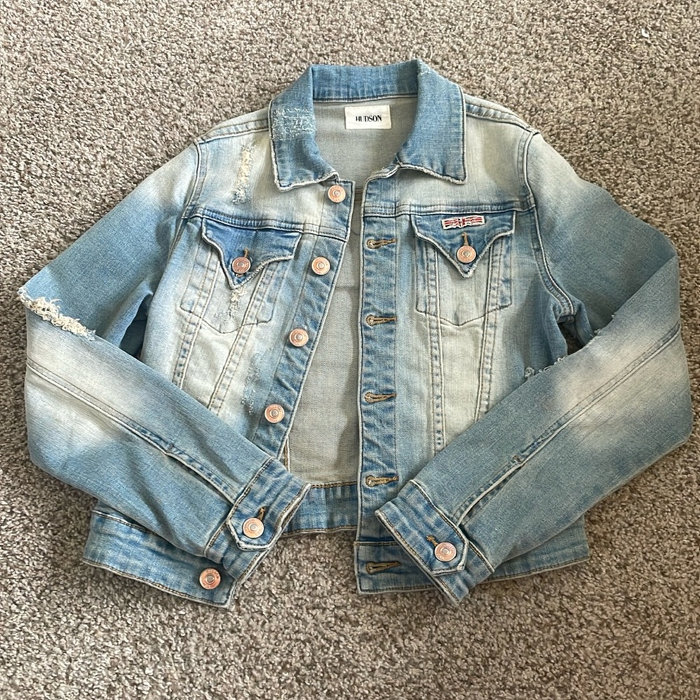 Hudson, girls medium light wash jean jacket